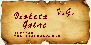 Violeta Galac vizit kartica